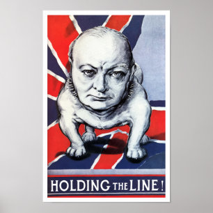 Winston Churchill — Die Linie halten! Poster