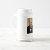 Winston Churchill Failure Wisdom Zitat Geschenke Bierglas (Vorderseite Links)