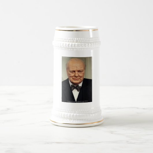 Winston Churchill Failure Wisdom Zitat Geschenke Bierglas (Mittel)