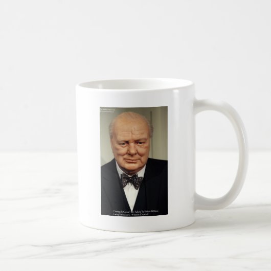 Winston Churchill Failure Wisdom Zitat Geschenke Kaffeetasse (Rechts)