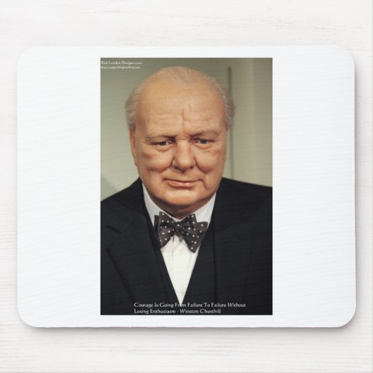 Winston Churchill Failure Wisdom Zitat Geschenke Mousepad (Vorne)