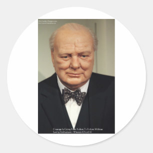 Winston Churchill Failure Wisdom Zitat Geschenke Runder Aufkleber