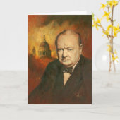Winston Churchill Greetings Card Karte (Gelbe Blume)