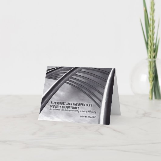 Winston Churchill Inspiration Angebot Dankeskarte (Vorderseite)