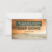 Winston Churchill Inspiration Zitat "Behalt Go" Mitteilungskarte (Vorderseite)