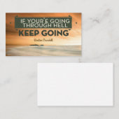 Winston Churchill Inspiration Zitat "Behalt Go" Mitteilungskarte (Vorne/Hinten)