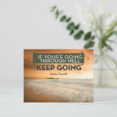 Winston Churchill Inspiration Zitat "Behalt Go" Postkarte (Stehend Vorderseite)