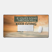 Winston Churchill Inspiration Zitat "Behalt Go" Schreibtischunterlage (Tastatur & Maus)