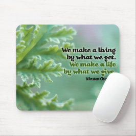 Winston Churchill Inspiration Zitat "Ein Leben" Mousepad