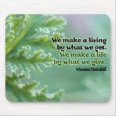 Winston Churchill Inspiration Zitat "Ein Leben" Mousepad (Vorne)
