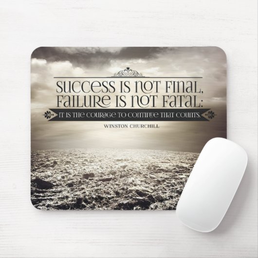 Winston Churchill Inspirational Zitat "Courage" Mousepad (Mit Mouse)
