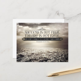 Winston Churchill Inspirational Zitat "Courage" Postkarte