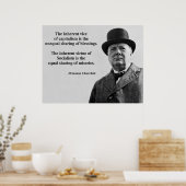 Winston Churchill-Kapitalismus Zitat Poster (Küche)