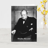 Winston Churchill Karte (Gelbe Blume)