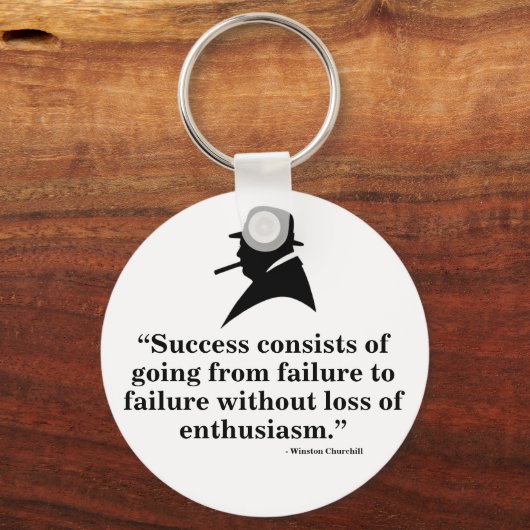 Winston Churchill Keyring - Zitat 7 Schlüsselanhänger (Vorderseite)