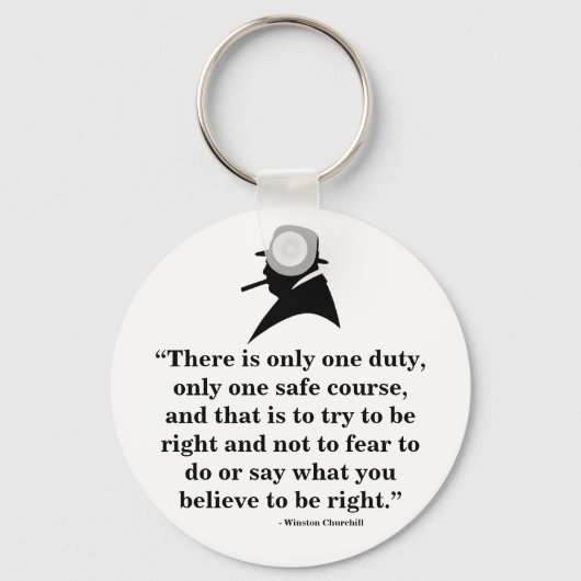 Winston Churchill Keyring - Zitat 8 Schlüsselanhänger (Vorderseite)