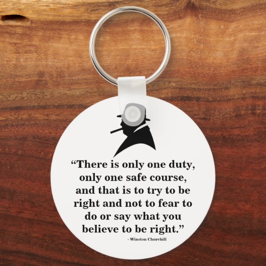 Winston Churchill Keyring - Zitat 8 Schlüsselanhänger (Vorderseite)