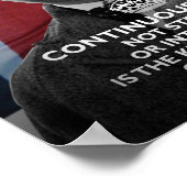 Winston Churchill - "Kontinuierliches Bemühen" Poster (Ecke)