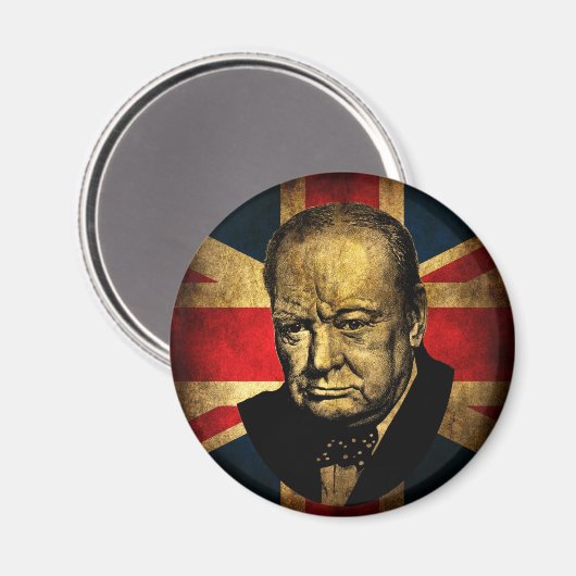 Winston Churchill Magnet (Vorderseite/Rückseite)
