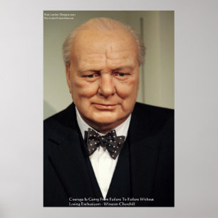 Winston Churchill Misserfolg Weisheits Zitat Poste Poster