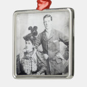 Winston Churchill mit seinem Mutter 2 Ornament Aus Metall (Links)