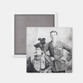 Winston Churchill mit seiner Mutter 2 Magnet (Vorderseite/Rückseite)