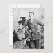 Winston Churchill mit seiner Mutter 2 Postkarte (Vorne/Hinten)