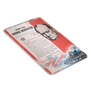 Winston Churchill, Nachdruck eines britischen WW2- Magnet