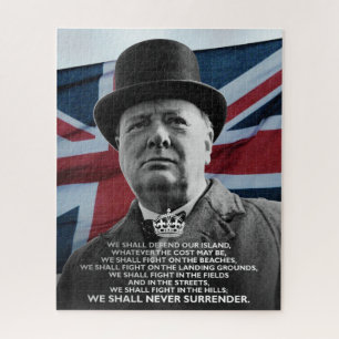 Winston Churchill "Niemals Übergabe" Puzzle