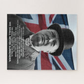 Winston Churchill "Niemals Übergabe" Puzzle (Horizontal)