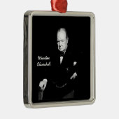 Winston Churchill Ornaments Silbernes Ornament (Rechts)