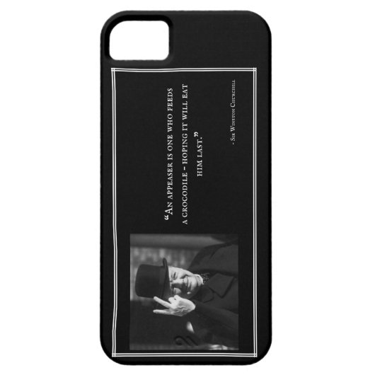 Winston Churchill Phone Case - Zitat 12 - Schwarz (Rückseite)