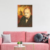 Winston Churchill Portrait Leinwand (Insitu (Wohnzimmer))