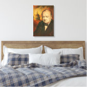 Winston Churchill Portrait Leinwand (Insitu (Schlafzimmer))