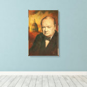 Winston Churchill Portrait Leinwand (Insitu (Holzboden))