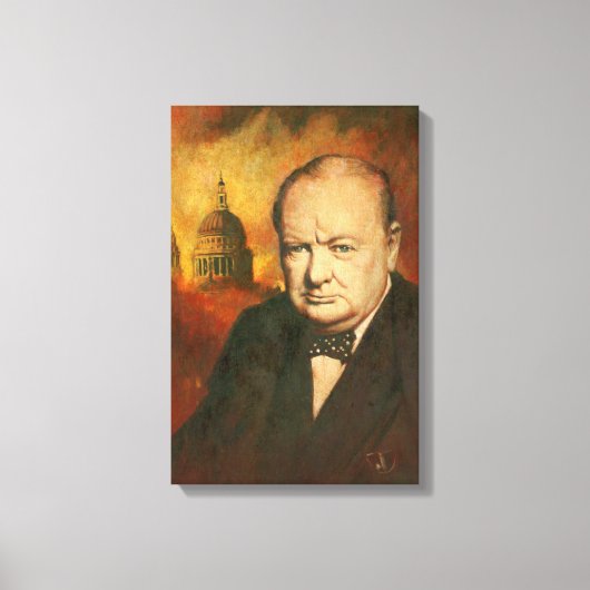 Winston Churchill Portrait Leinwand (Vorderseite)