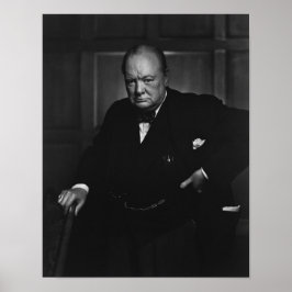 Winston Churchill Portrait - The Roaring Lion Poster