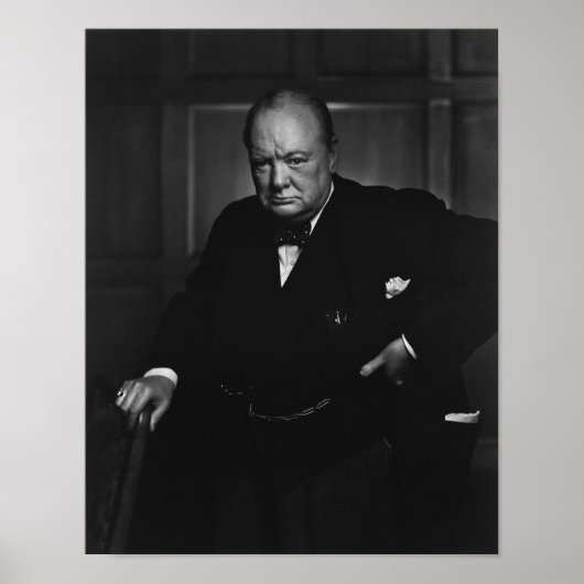Winston Churchill Portrait - The Roaring Lion Poster (Vorne)