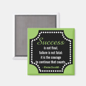 Winston Churchill Positives Zitat zur Einstellung Magnet (Vorderseite/Rückseite)