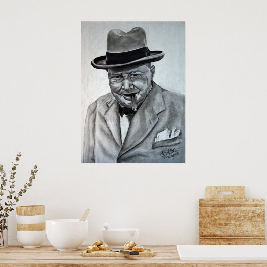 Winston Churchill Poster (Küche)