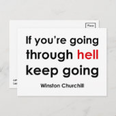 Winston Churchill Postkarte (Vorne/Hinten)