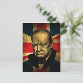 Winston Churchill Postkarte (Stehend Vorderseite)