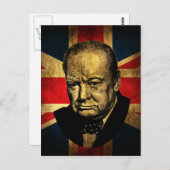 Winston Churchill Postkarte (Vorne/Hinten)