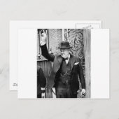 Winston Churchill Postkarte (Vorne/Hinten)