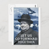 Winston Churchill Postkarte (Vorne/Hinten)