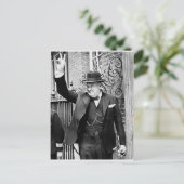Winston Churchill Postkarte (Stehend Vorderseite)