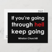 Winston Churchill Postkarte (Vorne/Hinten)