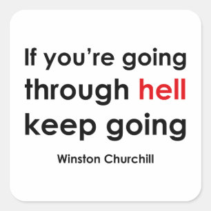 Winston Churchill Quadratischer Aufkleber