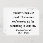 Winston Churchill Quote 3a Postkarte (Vorne/Hinten)