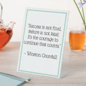 Winston Churchill Quote Desk Sign Office Sign Sockelschild (In Situ)